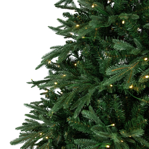 Sapin de Noël artificiel illuminé Ashburn de Real Touch™ - LED blanc chaud de 9 pi