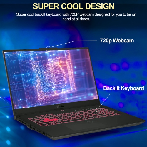 ASUS TUF A17 Gaming Laptop, 17.3” FHD 144Hz Display, Nividia GeForce RTX 4060, AMD Ryzen 7 7735HS, 64GB DDR5, 2TB PCIe 4.0 SSD, Wi-Fi 6, Windows 11