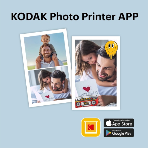 KODAK Dock Plus 4PASS Instant Photo Printer + 80 Sheets Bundle- Refurbished(Excellent)