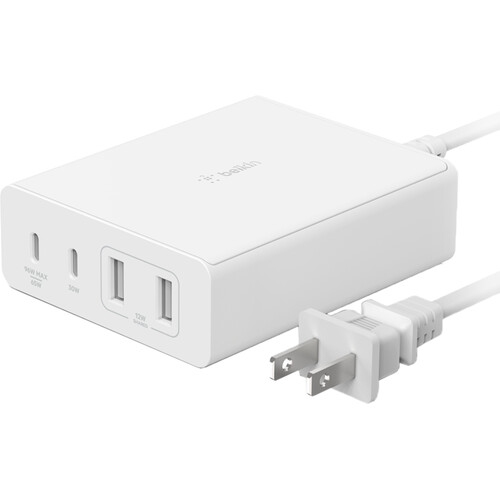 Open Box - Belkin Boost Charge Pro 108W 4-Port GaN Charger with 2m Power Cord - White