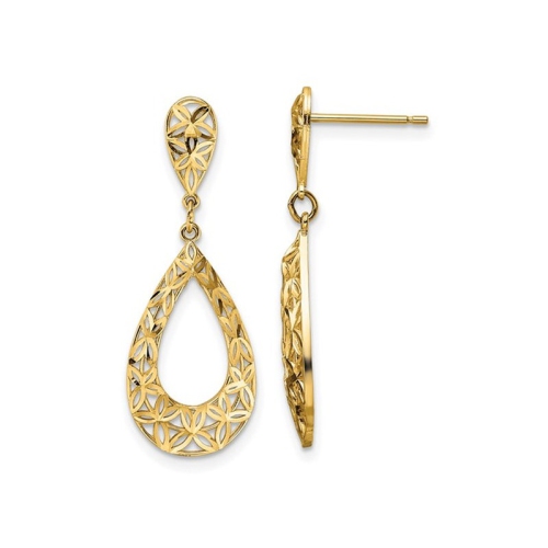 10K Yellow Gold Drop Dangle Earrings