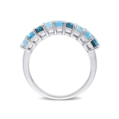 Bague 2.46&nbsp;carat en argent sterling avec topaze bleue londonienne