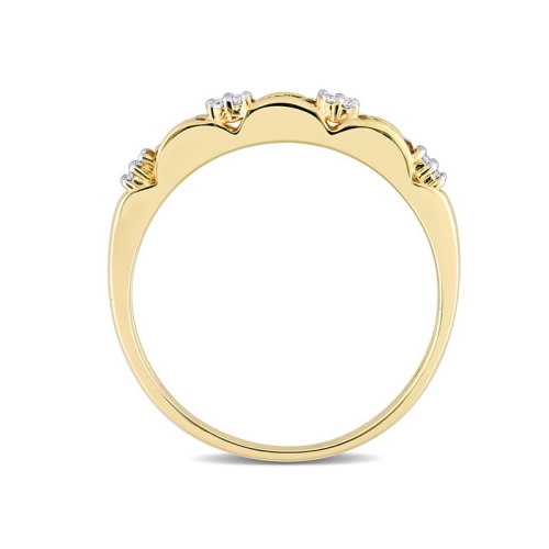 Bague en or jaune 10 ct avec citrine et diamant 1 ct