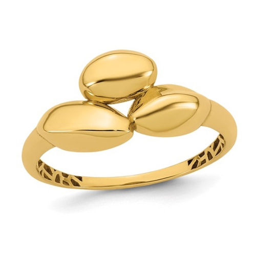 GEM AND HARMONY  14K Gold Polished Tri-Dome Ring In Yellow