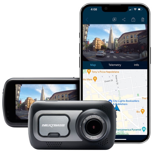 Refurbished - Nextbase 522GW 1440p Dash Cam w/ 3" HD Touch Screen Wi-Fi & Amazon Alexa Built In