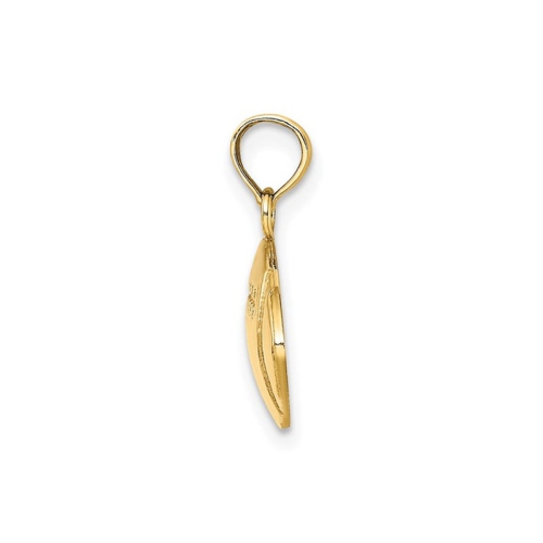 10K Yellow Gold Classic Football Charm Pendant