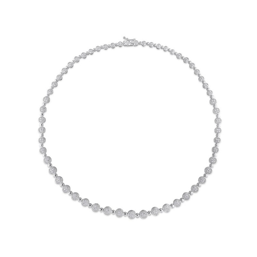 Sterling Silver 1/2 Carat Diamond Tennis Necklace (17 inches 6.5mm)