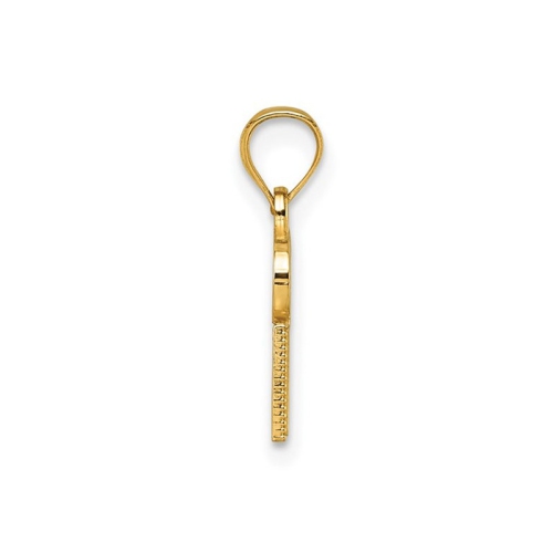 14K Yellow Gold GIRL DAD Charm Pendant