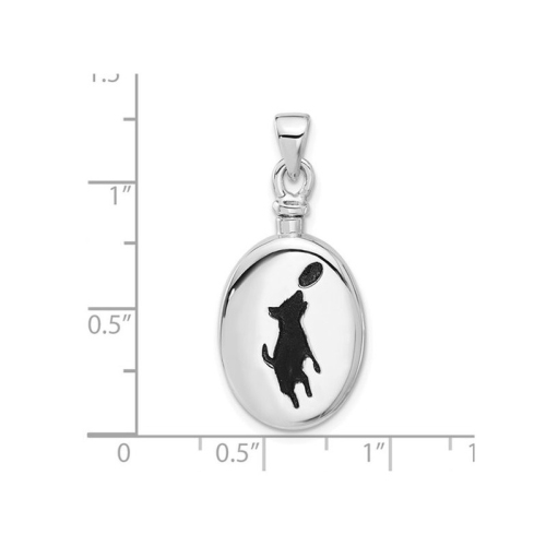 Sterling Silver Dog Ash Holder Pendant Necklace with Chain