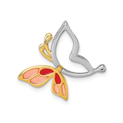 Sterling Silver Butterfly Charm Pendant Necklace with Chain