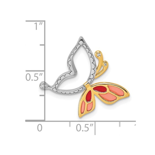 Sterling Silver Butterfly Charm Pendant Necklace with Chain