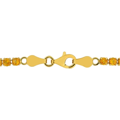 4.08 Carat Madeira Citrine Tennis Bracelet in Yellow Sterling Silver