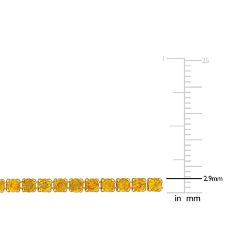 4.08 Carat Madeira Citrine Tennis Bracelet in Yellow Sterling Silver