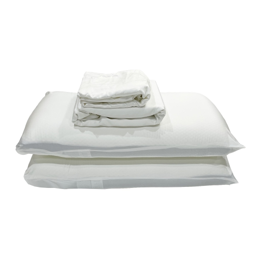 REST THERAPY  Breeze Bamboo Bed Sheet And Pillowcase Bedding Package In (Twin) In White