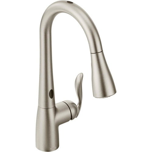 MOEN  7594Esrs Arbor Motionsense Two-Sensor Touchless One-Handle Pulldown Kitchen Faucet Featuring Power Clean, Spot Resist Stainless