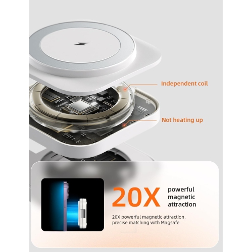 3 in 1 Charging Station for Apple Magsafe Charger Travel Accessories, Wireless Charger 3 in 1 for iPhone 16 15 Pro Max Magsafe Accessories Charger