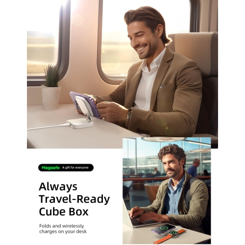 3 in 1 Charging Station for Apple Magsafe Charger Travel Accessories, Wireless Charger 3 in 1 for iPhone 16 15 Pro Max Magsafe Accessories Charger