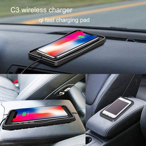 Wireless Charger,10W Wireless car Charger Charging pad Fast Wireless Phone Charger pad Andriod Cell Phone Wireless Charging mat Galaxy