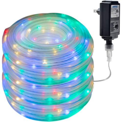 LED String Lights 20Meter/66Feet 200 LEDs Waterproof Decorative Small Thin Rope Lights Plus 3 Meters/ 9.84 Feet Cord Lead Wire with 8 Flashing Modes