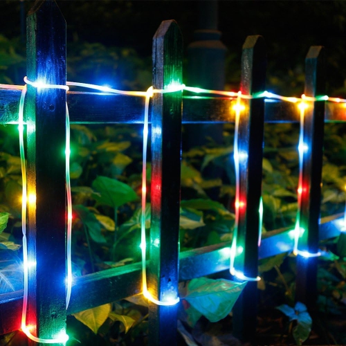 LED String Lights 20Meter/66Feet 200 LEDs Waterproof Decorative Small Thin Rope Lights Plus 3 Meters/ 9.84 Feet Cord Lead Wire with 8 Flashing Modes