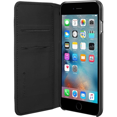HINGE FLEXIBLE WALLET CASE LOGITECH IPHONE 6 PLUS , IPHONE 6X PLUS BLACK