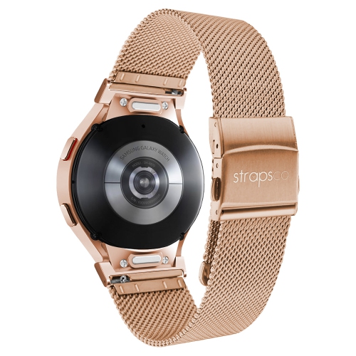 StrapsCo Pro Mesh Strap For Samsung Galaxy Watch 6 - Rose Gold - Medium-Long