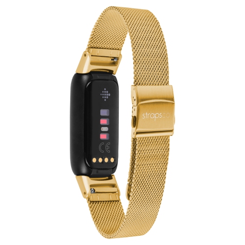 StrapsCo Pro Mesh Strap For Fitbit Luxe - Yellow Gold