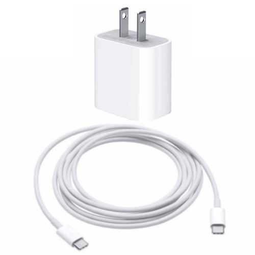 Refurbished Apple 20W USB-C Power Adapter with USB-C to USB-C Charge Cable 2m (6.5ft) OEM