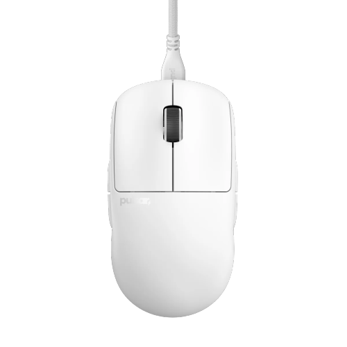 Pulsar X2A Wired Gaming Mouse - Ultra-Lightweight 55 g, Ambidextrous, PAW3395 Sensor, 1000 Hz Polling Rate, Superflex Paracord Cable, White