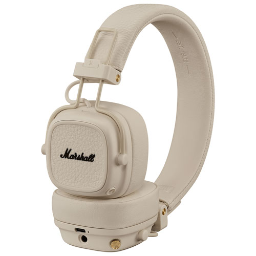 Casque d'écoute Bluetooth sans fil Major V de Marshall - Crème