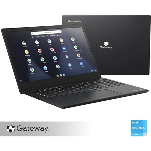 GATEWAY 15 6 po HD Pentium Silver N6000 4 Go 128 Go Carte graphique UHD d'Intel ChromeOS Noir Remis à neuf Bon état