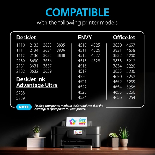 [High Yield] 2BK Remanufactured Ink Cartridge Replacement for HP 63XL hp63 ink - HP Deskjet 1110 1112 2130 3630 3632 Envy 4510 4516 4520 4522 4525