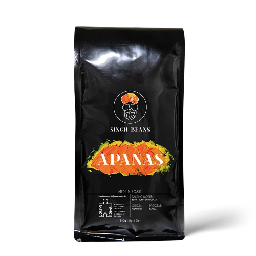 Singh Beans Coffee - Apanas Roast Whole Beans - Medium Roast 340g