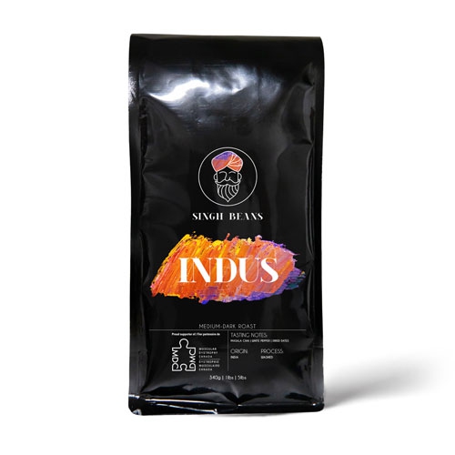 Singh Beans Coffee - Indus Roast Whole Beans - Medium-Dark Roast 340g