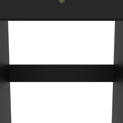 Homsee Makeup Vanity Set with Large Mirror, 5 Drawers, Storage Shelves & Cushioned Stool for Bedroom, Black