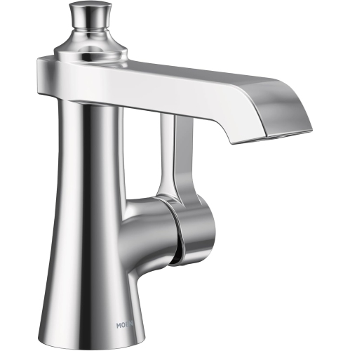 Moen S6981 Flara One-Handle Single Hole Bathroom Faucet with Drain Assembly, Chrome