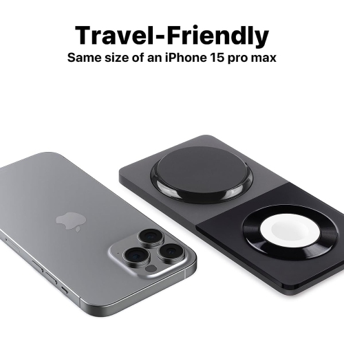 3 in 1 Wireless Charging Station for Apple Device: Fast Charging Station for iPhone and Watch with MagSafe, Foldable Charger Stand for iPhone 12-16 &