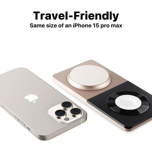 3 in 1 Wireless Charging Station for Apple Device: Fast Charging Station for iPhone and Watch with MagSafe, Foldable Charger Stand for iPhone 12-16 &