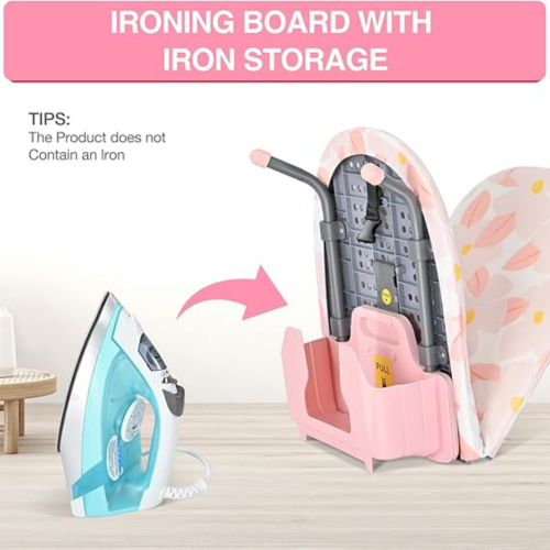 Foldable Ironing Board with Iron Holder, Tabletop Small Ironing Board with 2 Heat Resistant Ironing Covers, Portable Tabletop Ironing Board with