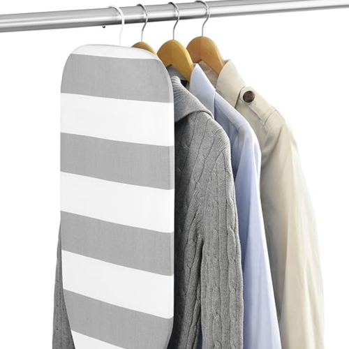 Tabletop Ironing Board, Grey/White Striped Cover
