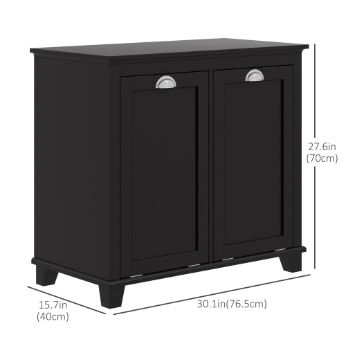 HOMCOM – Armoire de rangement inclinable pour laveuse et sécheuse, organisateur de rangement pour salle de bain, panier à linge inclinable à deux