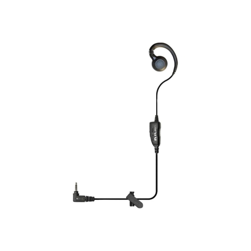 Image 1 de 1.. Klein CURL – Casque PTT avec fil compatible avec le combiné Sonim XP3 | Couleur&nbsp;: Noir