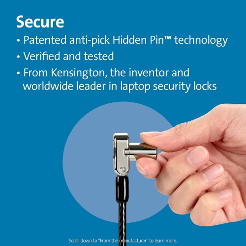 Câble de verrouillage universel à clé 3-en-1 de Kensington - deux têtes de verrouillage