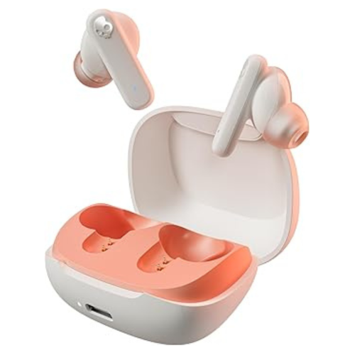 Smokin' Buds in-Ear Wireless Earbuds, 20 Hr Battery, 50% Renewable Plastics, Microphone, Works with iPhone Android and Bluetooth Devices - Bone