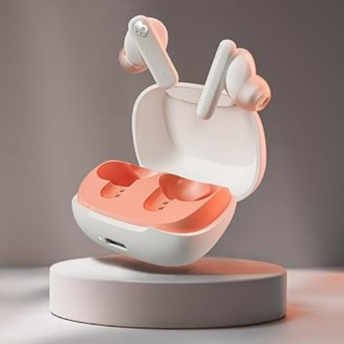 Smokin' Buds in-Ear Wireless Earbuds, 20 Hr Battery, 50% Renewable Plastics, Microphone, Works with iPhone Android and Bluetooth Devices - Bone