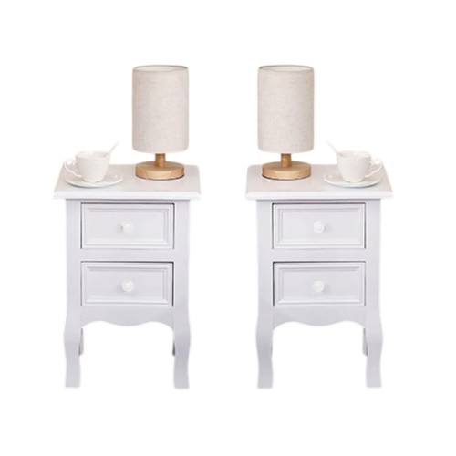 Ensemble de 2 table de chevet, table de chevet, armoire de rangement avec organisateur et 2 tiroirs pour la maison, chambre à coucher