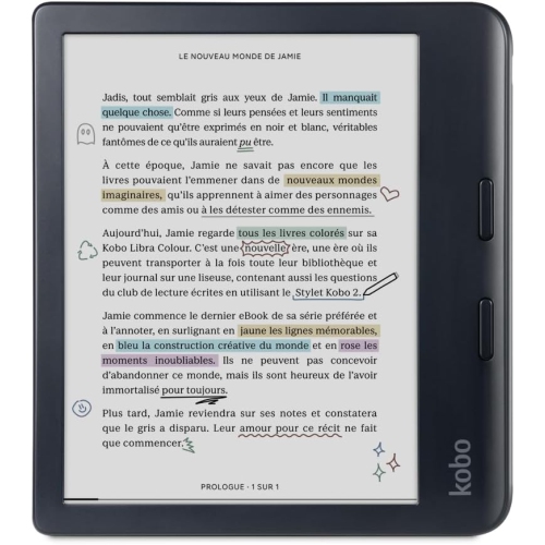 KOBO  Refurbished (Excellent) - Libra Colour 7" Digital Ereader With Touchscreen - In Black