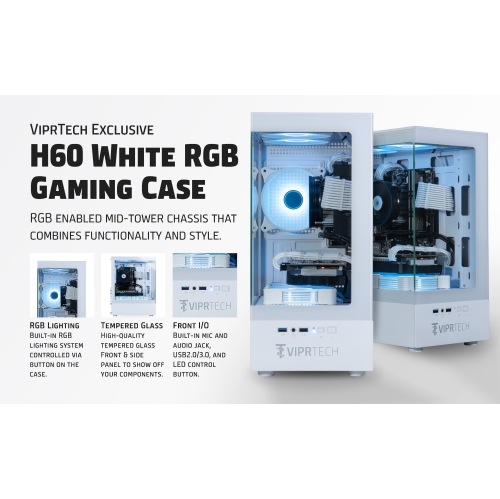 ViprTech Stryker 1.0 Gaming PC - Intel i5-9400F, GTX 1660 Super 6GB, 16GB DDR4 3200, 1TB NVMe SSD, WiFi BT, Win 11 Pro, Desktop Computer Prebuilt,