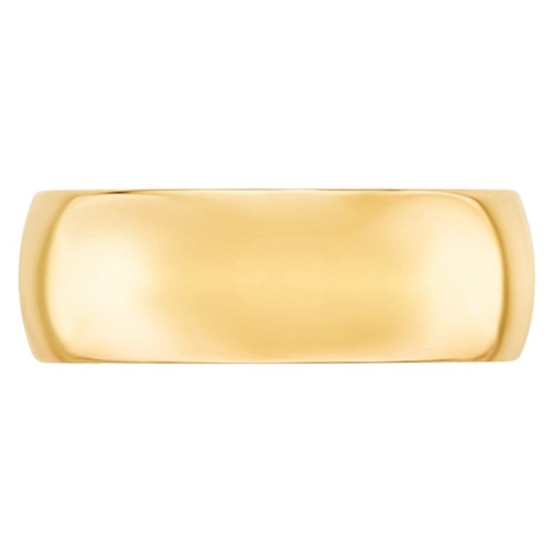 Mens 14K Yellow Gold 8mm Comfort Fit Wedding Band Ring