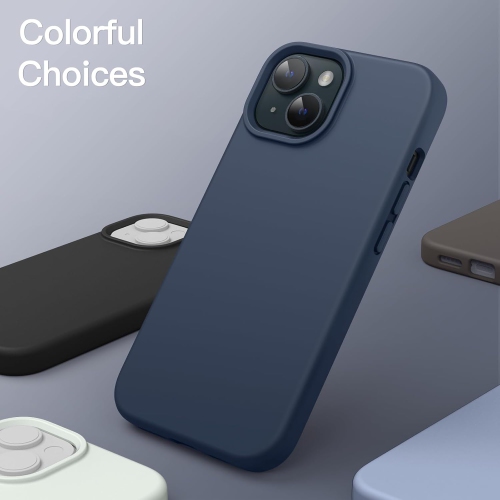 Liquid Silicone Slim Shockproof Protective Case for iPhone 15, Silky-Soft Touch Full-Body Protective Phone Case for iPhone 15